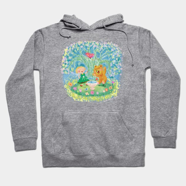 Teddy bear garden Hoodie by ruthparkart